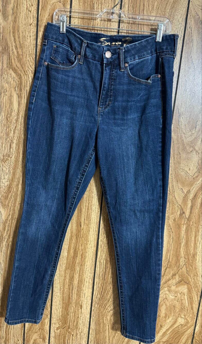 Gently Used Women’s Seven 7 Size 12 Jeans Tummy Less High Rise Skinny